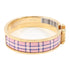 HERMES Clic H Bracelet Bangle Metal Gold Pink
