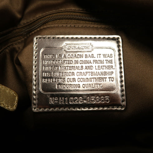 COACH GHW Tote Bag 15865 Canvas Gold