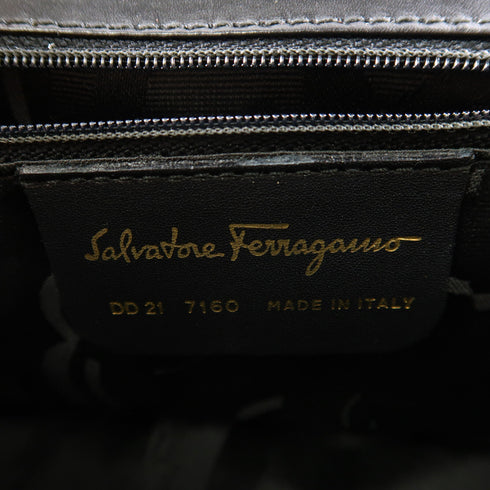 Salvatore Ferragamo SF GHW Shoulder Bag Lambskin Leather Black