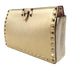 Valentino GHW Chain Shoulder Crossbody Bag Clutch Calfskin Leather Gold Silver