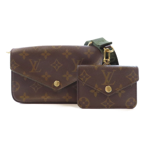 LOUIS VUITTON LV GHW Felicie & Go Shoulder Bag M80091 Monogram Brown