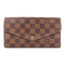 LOUIS VUITTON LV GHW Sarah Long Wallet N63209 Damier Ebene Brown