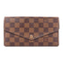 LOUIS VUITTON LV GHW Sarah Long Wallet N63209 Damier Ebene Brown