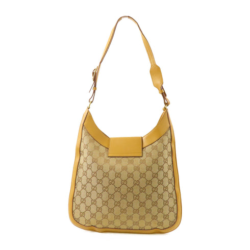 GUCCI GG GHW Shoulder Bag 0014129 Canvas Brown