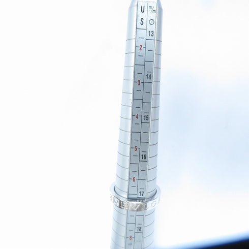 BVLGARI B-zero1 Double Logo 1p Diamond Ring 18K White Gold US#6.75