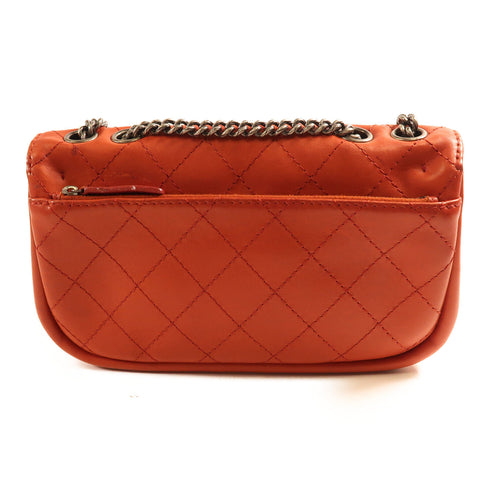 CHANEL CC SHW Chain Shoulder Bag Calfskin Leather Burnt Orange