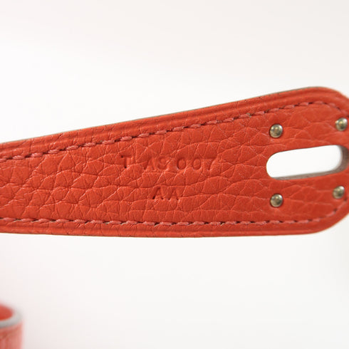 HERMES PHW Lindy 26 2 Way Bag Clemence Leather Rouge Tomate Red