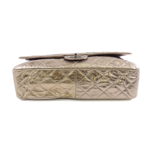 Chanel Quilted CC SHW 2.55 Chain Shoulder Bag Calfskin Leather Gold Color