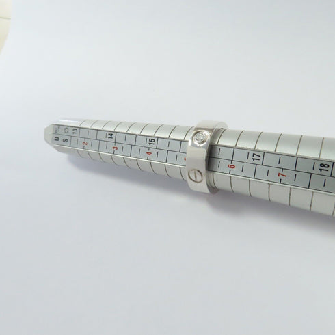 CARTIER Love Ring 3P Diamond B4032500 18K White Gold Cartier#50 JP#10 US#5.25