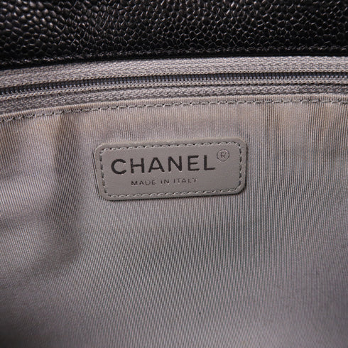 CHANEL CC SHW Chain Shoulder Bag Calfskin Leather Black v4