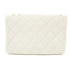 CHANEL Quilted CC GHW Chain Shoulder Bag Crossbody Leather White