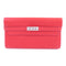 HERMES PHW Kelly Long Wallet Veau Epsom Leather Red