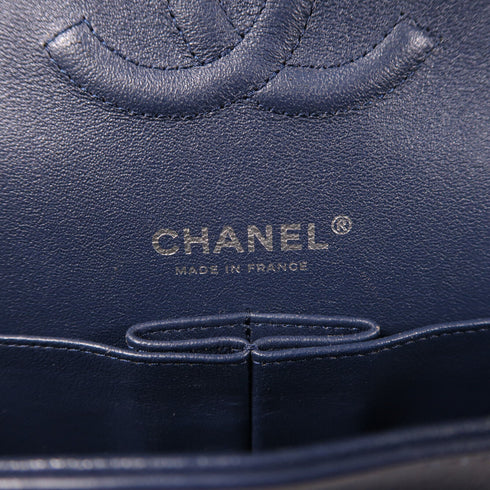 CHANEL CC SHW Chain Shoulder Bag Patent Leather Navy