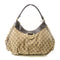 GUCCI GG GHW D Ring Large Handbag 189833 Coated Canvas/Leather Brown