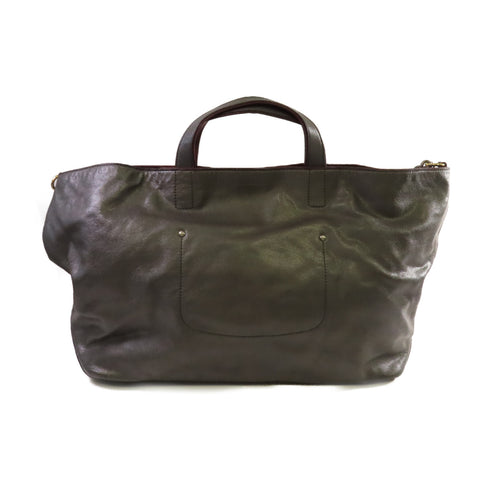 CHANEL CC Chain Shoulder Bag Handbag Caviar Skin Leather Gray