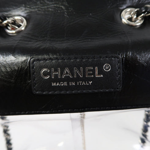 CHANEL Quilted CC SHW Chain Shoulder Bag Calfskin Leather/PVC Black v1