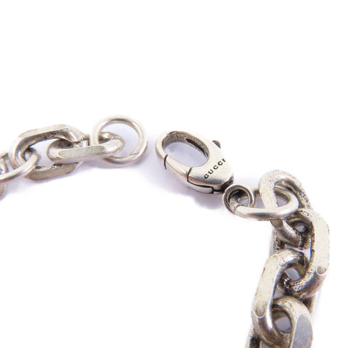 GUCCI GG Donald Duck Bracelet Accessories Metal Silver Light Blue White