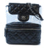 CHANEL Quilted CC SHW Chain Shoulder Bag Calfskin Leather/PVC Black