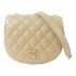 CHANEL Quilted CC GHW Saddle Flap Shoulder Bag Calfskin Leather Brown
