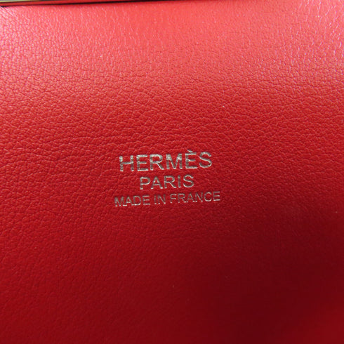 HERMES PHW Toolbox 26 2way Shoulder Bag Veau Swift Leather Red