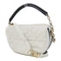 Christian Dior CD Vibe Hobo 2 Way Shoulder Bag Lambskin Leather White