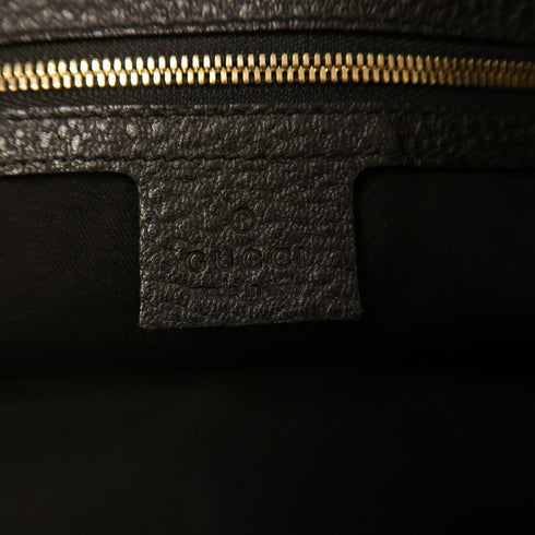 GUCCI GG GHW Shoulder Bag 154379 Calfskin Leather Black