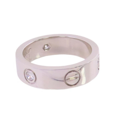 CARTIER Love Ring 3P Diamond Ring Cartier#53 US#6.25 18K White Gold