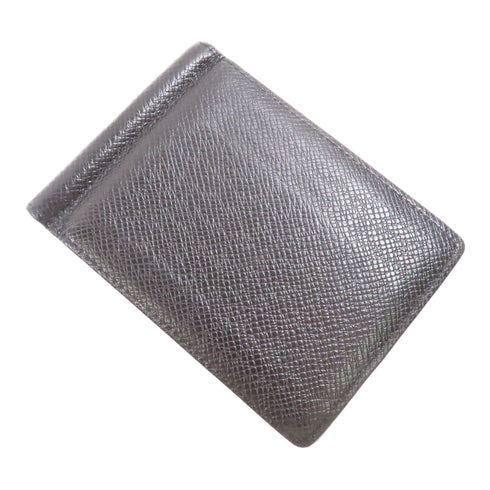 LOUIS VUITTON LV SHW Wallet Money Clip M62978 Taiga Leather Black