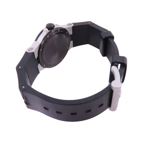 BVLGARI Diagono AL32A Quartz Watch Rubber Belt Aluminium