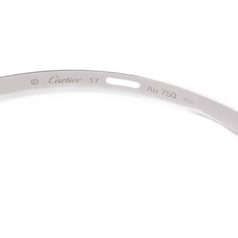 CARTIER Love Bangle SM Bracelet Bangle 18K White Gold/Diamond Silver