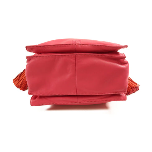 LOEWE SHW Shoulder Bag Calfskin Leather Pink/Red
