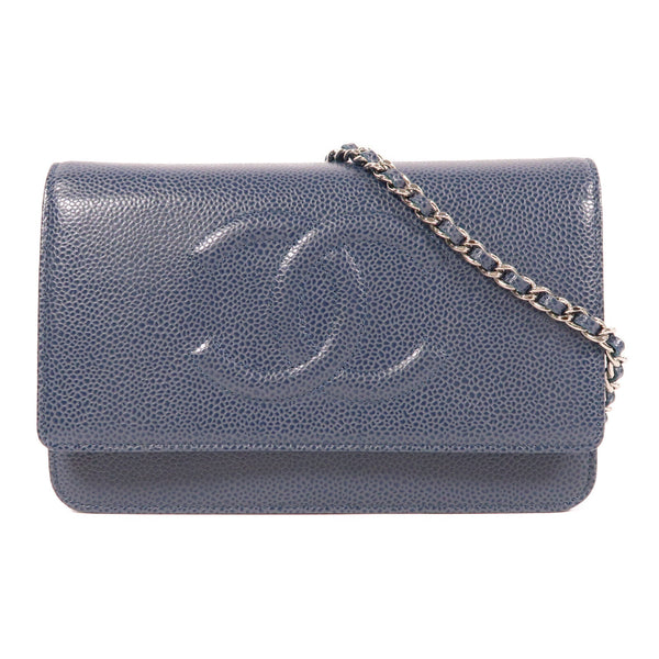 CHANEL CC SHW Wallet On Chain Shoulder Bag Calfskin Leather v1