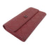 CHANEL Quilted CC SHW Long Wallet Calfskin Leather Red