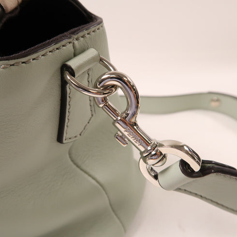 FENDI SHW By The Way 2 Way Shoulder Bag 8B2124-5QJ Calfskin Leather Green Beige