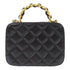 CHANEL Quilted CC GHW Vanity Case 2 Way Bag AP3246 Lambskin Leather Black