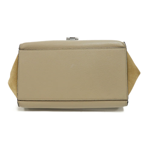 CELINE SHW Trapeze 2 Way Bag 174683MDB Calfskin Leather Beige