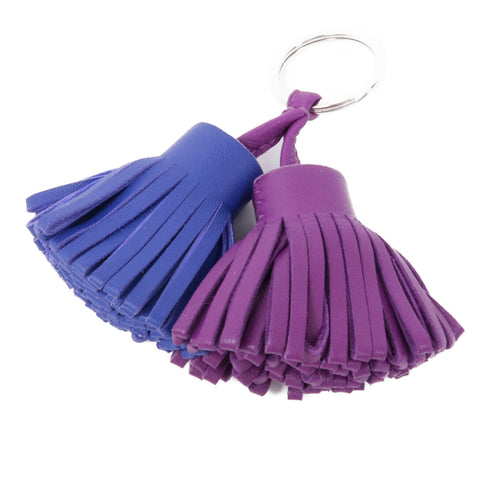 HERMES SHW Duo Carmen Charm Veau Swift Leather Purple Blue