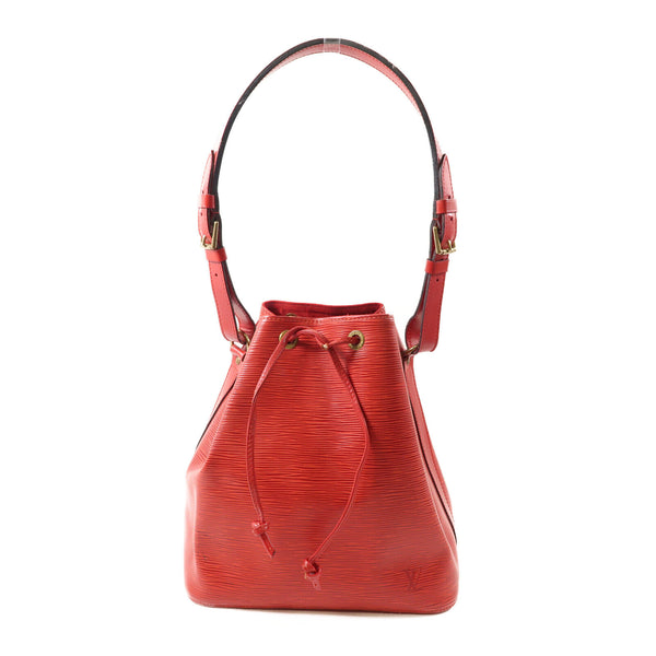 LOUIS VUITTON GHW Petit Noe Shoulder Bag M44107 Epi Red