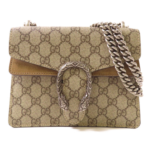 GUCCI GG SHW Dionysus Chain Shoulder Bag 421970 Coated Canvas Brown