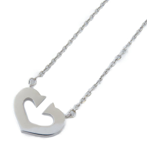 CARTIER C Heart Necklace 18K White Gold