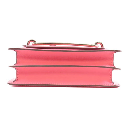 HERMES PHW Mini Roulis Shoulder Bag Evercolor Leather Rose Azalee Pink