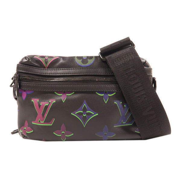 LOUIS VUITTON Comet Messenger PM Shoulder Bag M22495 Calfskin Black/Multicolor
