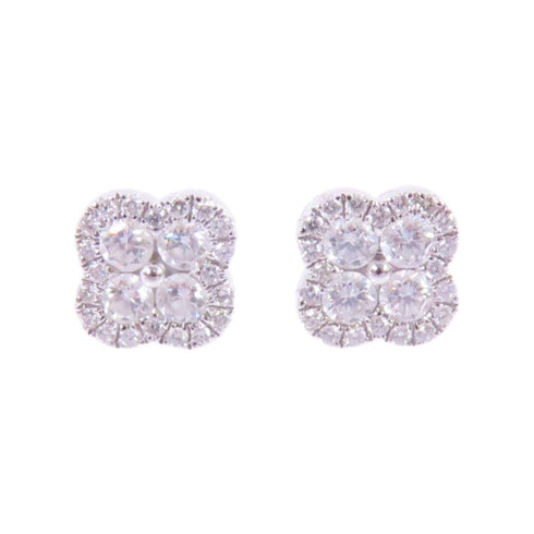 JEWELRY Diamond Earrings 18K White Gold v6