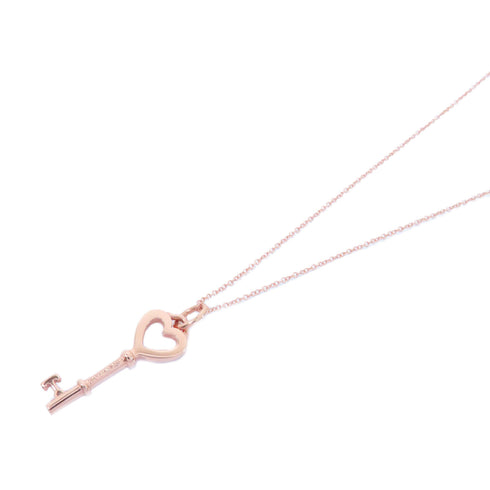 TIFFANY&CO Heart Key Necklace Accessories Pink Gold