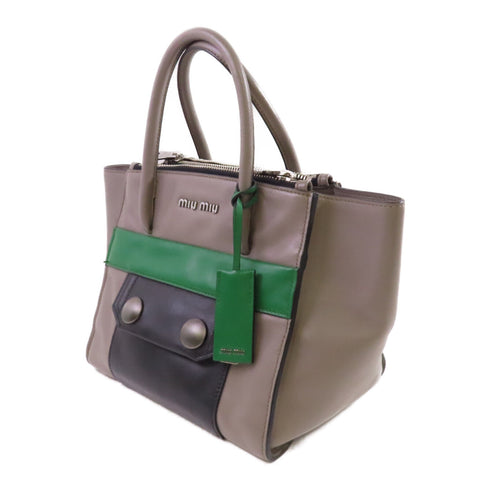 Miu Miu SHW Handbag Calfskin Leather RN1111 Grey