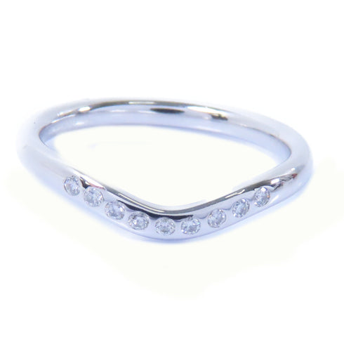 TIFFANY&CO 0.06ct Diamond Wedding Band Ring PT950 Platinum US#5.25