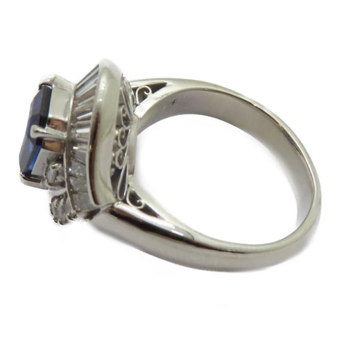 FINE JEWELRY 1.98ct Sapphire 0.81ct Diamond Ring US#4.5 PT900 Platinum