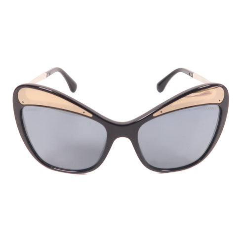 CHANEL CC Sunglasses PVC Black v1