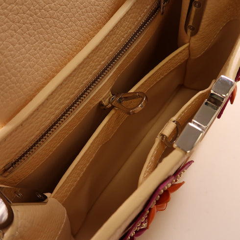 LOUIS VUITTON LV SHW Capucines BB 2 Way Bag M53661 Leather Light Beige