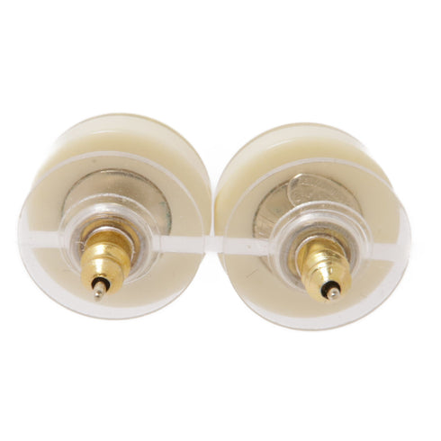 CHANEL CC Earrings PVC Gold